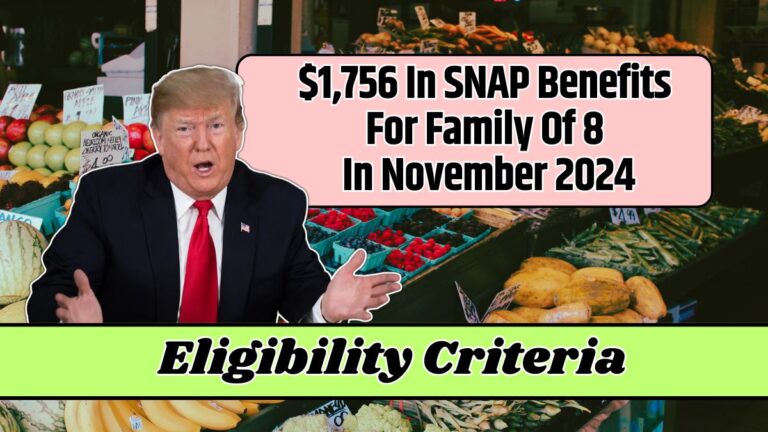 $1,756 In SNAP Benefits For Family Of 8 In November 2024