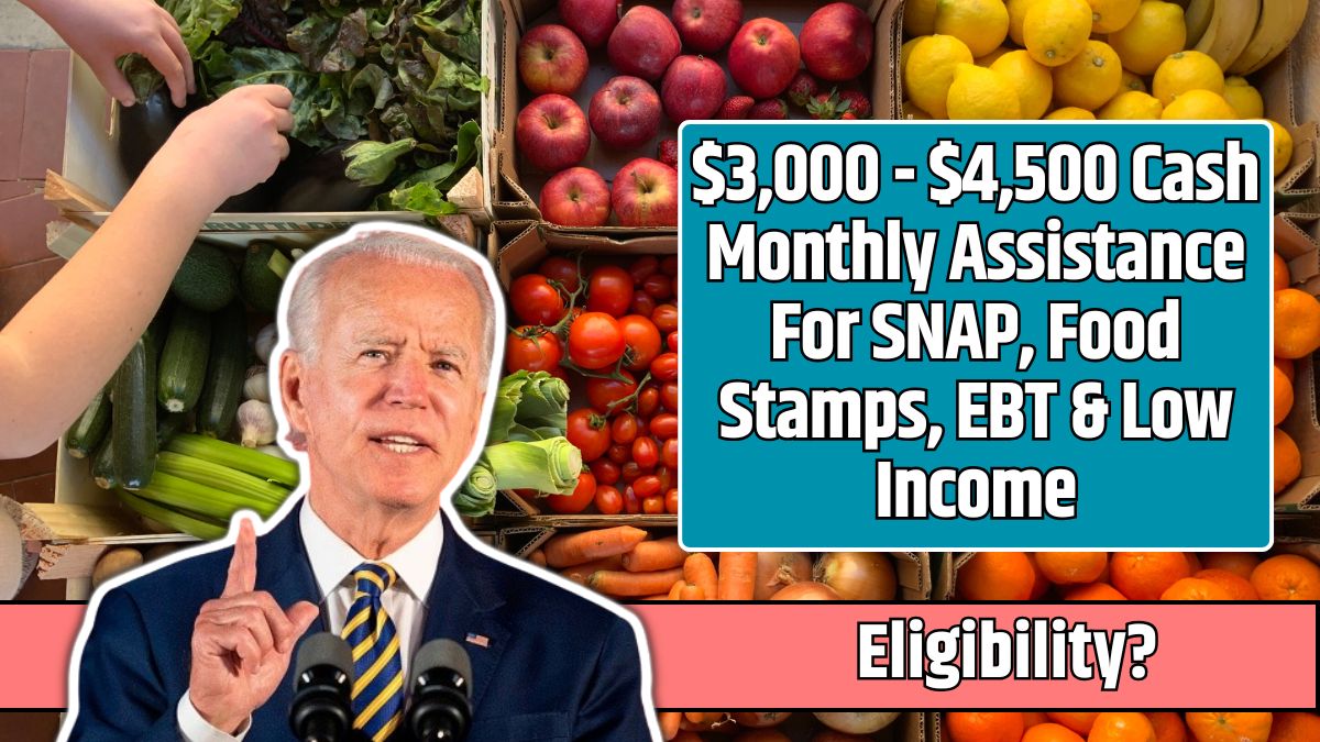 $3,000 - $4,500 Cash Monthly Assistance For SNAP, Food Stamps, EBT & Low Income