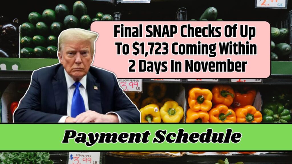 Final SNAP Checks Of Up To 1,723 Coming Within 2 Days In November