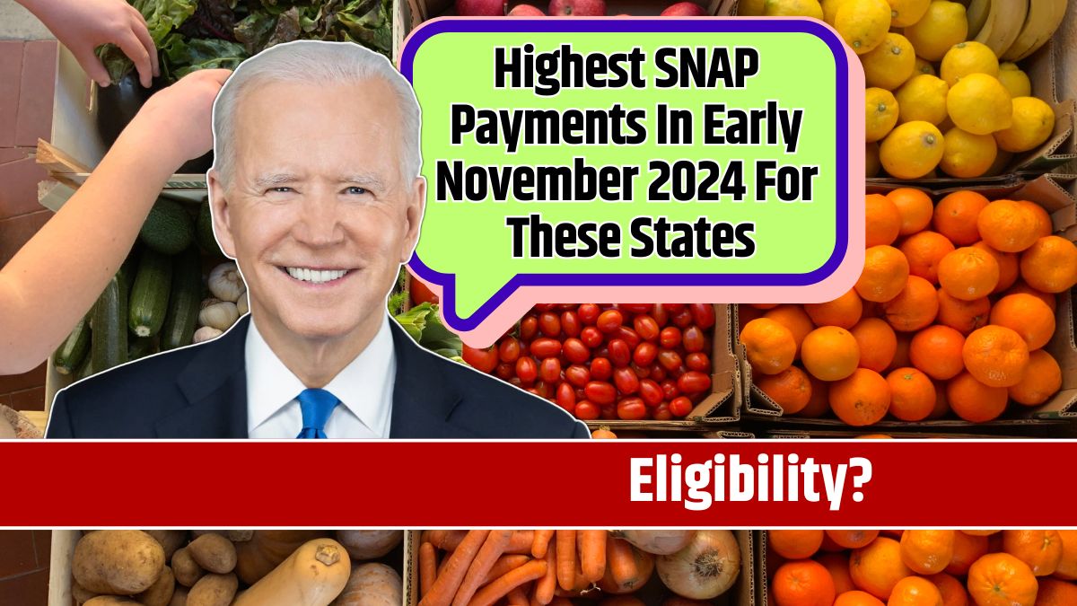 Highest SNAP Payments In Early November 2024 For These States